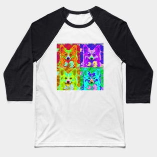 Welsh Corgi Pop Art Design Baseball T-Shirt